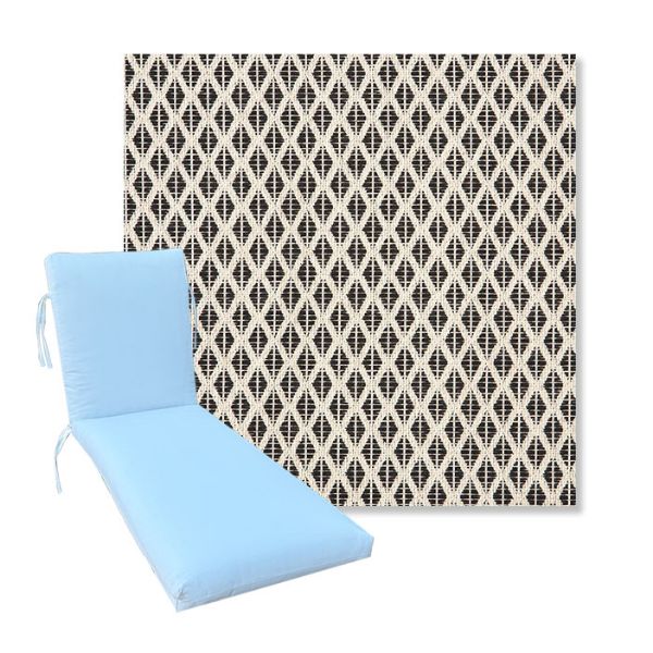 Detail Classic Luxury Premium Universal Chaise Lounge Cushions | Sunbrella Fabric | 3 Sizes