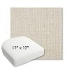 Picture of Blend Linen | 19" x 19" Bullnose Contoured Rounded Back Wicker Chair Cushion - Sunbrella© Fabric