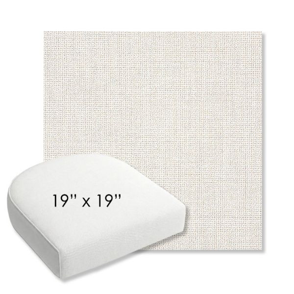 Picture of Bliss Linen | 19" x 19" Bullnose Contoured Rounded Back Wicker Chair Cushion - Sunbrella© Fabric