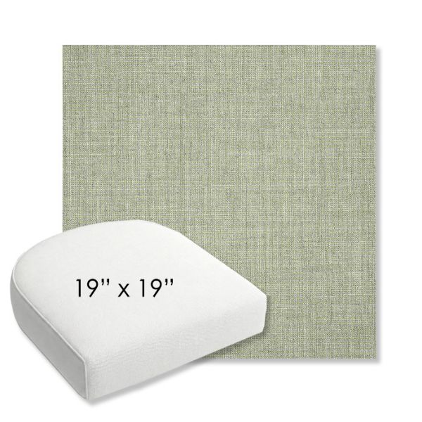 Picture of Cast Oasis | 19" x 19" Bullnose Contoured Rounded Back Wicker Chair Cushion - Sunbrella© Fabric