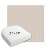 Picture of Dumont Cream | 19" x 19" Bullnose Contoured Rounded Back Wicker Chair Cushion - Sunbrella© Fabric