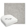 Picture of Dumont Dove | 19" x 19" Bullnose Contoured Rounded Back Wicker Chair Cushion - Sunbrella© Fabric