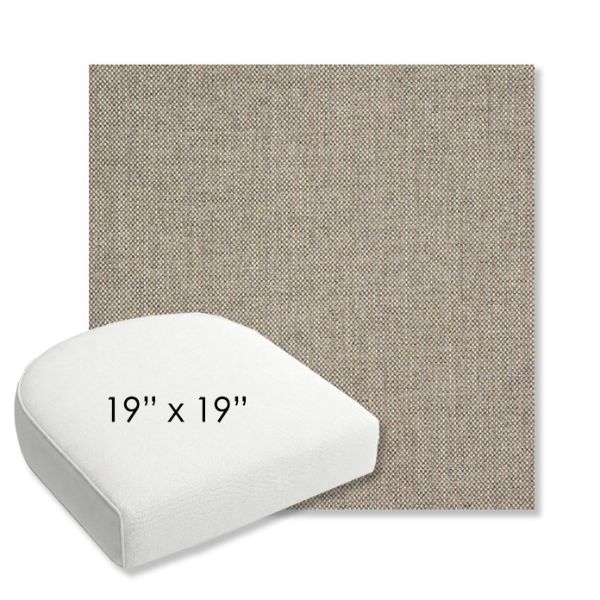 Picture of Idol Shale | 19" x 19" Bullnose Contoured Rounded Back Wicker Chair Cushion - Sunbrella© Fabric