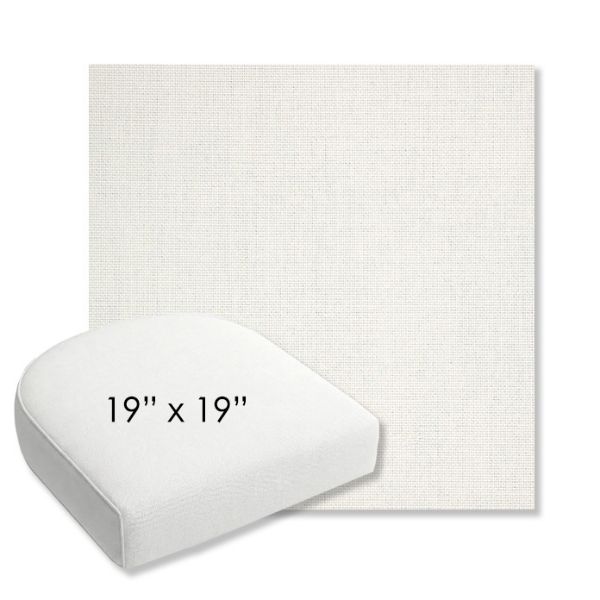 Picture of Idol Snow | 19" x 19" Bullnose Contoured Rounded Back Wicker Chair Cushion - Sunbrella© Fabric