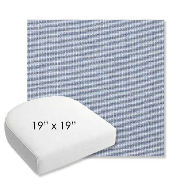 Picture of Kudos Cloud | 19" x 19" Bullnose Contoured Rounded Back Wicker Chair Cushion - Sunbrella© Fabric