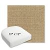 Picture of Linen Sesame | 19" x 19" Bullnose Contoured Rounded Back Wicker Chair Cushion - Sunbrella© Fabric