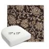 Picture of Martha Floral Garden Path | 19" x 19" Bullnose Contoured Rounded Back Wicker Chair Cushion - Sunbrella© Fabric