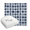 Picture of Midori Indigo | 19" x 19" Bullnose Contoured Rounded Back Wicker Chair Cushion - Sunbrella© Fabric