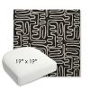 Picture of Nema Newsprint | 19" x 19" Bullnose Contoured Rounded Back Wicker Chair Cushion - Sunbrella© Fabric