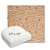 Picture of Nema Peachwood | 19" x 19" Bullnose Contoured Rounded Back Wicker Chair Cushion - Sunbrella© Fabric