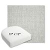 Picture of Pique Cloud | 19" x 19" Bullnose Contoured Rounded Back Wicker Chair Cushion - Sunbrella© Fabric