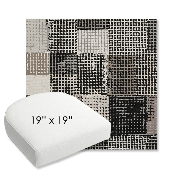 Picture of Pop Film | 19" x 19" Bullnose Contoured Rounded Back Wicker Chair Cushion - Sunbrella© Fabric