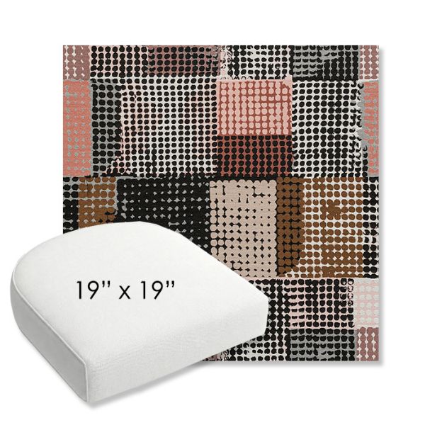 Picture of Pop Tart | 19" x 19" Bullnose Contoured Rounded Back Wicker Chair Cushion - Sunbrella© Fabric