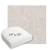 Picture of Poros Sky | 19" x 19" Bullnose Contoured Rounded Back Wicker Chair Cushion - Sunbrella© Fabric
