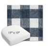 Picture of Preso Indigo | 19" x 19" Bullnose Contoured Rounded Back Wicker Chair Cushion - Sunbrella© Fabric