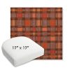 Picture of Rubix Spicy Melon | 19" x 19" Bullnose Contoured Rounded Back Wicker Chair Cushion - Sunbrella© Fabric