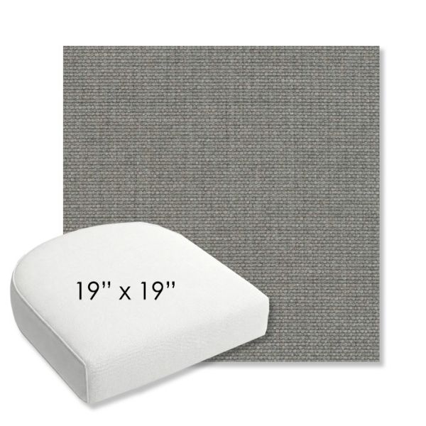 Picture of Shelter Surf | 19" x 19" Bullnose Contoured Rounded Back Wicker Chair Cushion - Sunbrella© Fabric