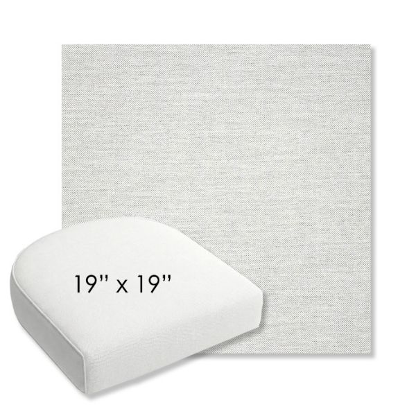 Picture of Switch Snow | 19" x 19" Bullnose Contoured Rounded Back Wicker Chair Cushion - Sunbrella© Fabric