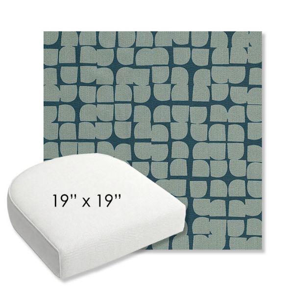 Picture of Toggle Splash | 19" x 19" Bullnose Contoured Rounded Back Wicker Chair Cushion - Sunbrella© Fabric
