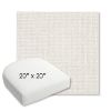 Picture of Bliss Linen | 20" x 20" Bullnose Contoured Rounded Back Wicker Chair Cushion - Sunbrella© Fabric