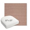 Picture of Boardwalk Taffy | 20" x 20" Bullnose Contoured Rounded Back Wicker Chair Cushion - Sunbrella© Fabric