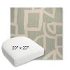 Picture of Brushstroke Duckegg | 20" x 20" Bullnose Contoured Rounded Back Wicker Chair Cushion - Sunbrella© Fabric