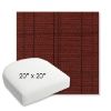 Picture of Camper Bonfire | 20" x 20" Bullnose Contoured Rounded Back Wicker Chair Cushion - Sunbrella© Fabric