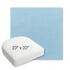 Picture of Canvas Air Blue | 20" x 20" Bullnose Contoured Rounded Back Wicker Chair Cushion - Sunbrella© Fabric