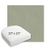 Picture of Canvas Seasalt | 20" x 20" Bullnose Contoured Rounded Back Wicker Chair Cushion - Sunbrella© Fabric