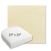 Picture of Canvas Vellum | 20" x 20" Bullnose Contoured Rounded Back Wicker Chair Cushion - Sunbrella© Fabric
