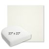 Picture of Canvas White | 20" x 20" Bullnose Contoured Rounded Back Wicker Chair Cushion - Sunbrella© Fabric
