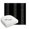 Picture of Caper Onyx | 20" x 20" Bullnose Contoured Rounded Back Wicker Chair Cushion - Sunbrella© Fabric