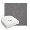 Picture of Cast Slate | 20" x 20" Bullnose Contoured Rounded Back Wicker Chair Cushion - Sunbrella© Fabric