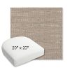 Picture of Charmer Pebble | 20" x 20" Bullnose Contoured Rounded Back Wicker Chair Cushion - Sunbrella© Fabric