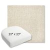 Picture of Chartres Cloud | 20" x 20" Bullnose Contoured Rounded Back Wicker Chair Cushion - Sunbrella© Fabric