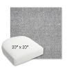 Picture of Chartres Gull | 20" x 20" Bullnose Contoured Rounded Back Wicker Chair Cushion - Sunbrella© Fabric