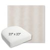 Picture of Clock Out Cloud | 20" x 20" Bullnose Contoured Rounded Back Wicker Chair Cushion - Sunbrella© Fabric