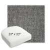 Picture of Crush Pewter | 20" x 20" Bullnose Contoured Rounded Back Wicker Chair Cushion - Sunbrella© Fabric