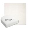 Picture of Crush Snow | 20" x 20" Bullnose Contoured Rounded Back Wicker Chair Cushion - Sunbrella© Fabric