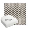 Picture of Detail Classic | 20" x 20" Bullnose Contoured Rounded Back Wicker Chair Cushion - Sunbrella© Fabric