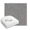 Picture of Dumont Slate | 20" x 20" Bullnose Contoured Rounded Back Wicker Chair Cushion - Sunbrella© Fabric