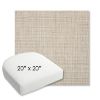Picture of Echo Ash | 20" x 20" Bullnose Contoured Rounded Back Wicker Chair Cushion - Sunbrella© Fabric