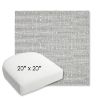 Picture of Embrace Pewter | 20" x 20" Bullnose Contoured Rounded Back Wicker Chair Cushion - Sunbrella© Fabric
