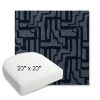 Picture of Escher Indigo | 20" x 20" Bullnose Contoured Rounded Back Wicker Chair Cushion - Sunbrella© Fabric