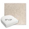 Picture of Etna Dune | 20" x 20" Bullnose Contoured Rounded Back Wicker Chair Cushion - Sunbrella© Fabric