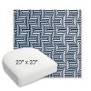 Picture of Figure Indigo | 20" x 20" Bullnose Contoured Rounded Back Wicker Chair Cushion - Sunbrella© Fabric
