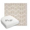 Picture of Figure Mineral | 20" x 20" Bullnose Contoured Rounded Back Wicker Chair Cushion - Sunbrella© Fabric