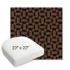 Picture of Hoopla Cola | 20" x 20" Bullnose Contoured Rounded Back Wicker Chair Cushion - Sunbrella© Fabric