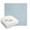 Picture of Idol Frost | 20" x 20" Bullnose Contoured Rounded Back Wicker Chair Cushion - Sunbrella© Fabric