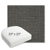 Picture of Kudos Carbon | 20" x 20" Bullnose Contoured Rounded Back Wicker Chair Cushion - Sunbrella© Fabric